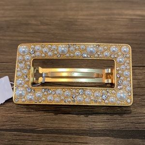 J. Crew Square Multi Pearl Buckle Barrette